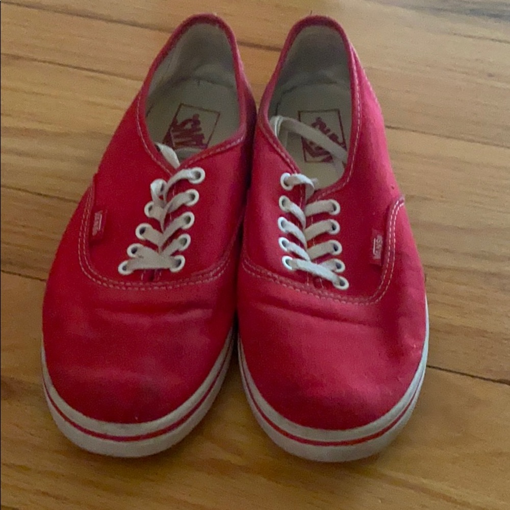 Red lace up vans